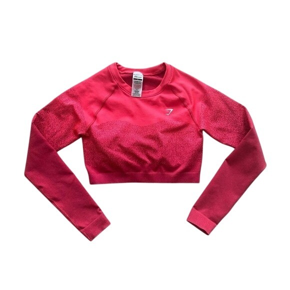 Gymshark Tops - Gymshark Adapt Ombre Seamless Long Sleeve Crop Top size Medium